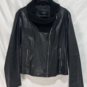 Collection B Women's Sleek Black Leather Jacket